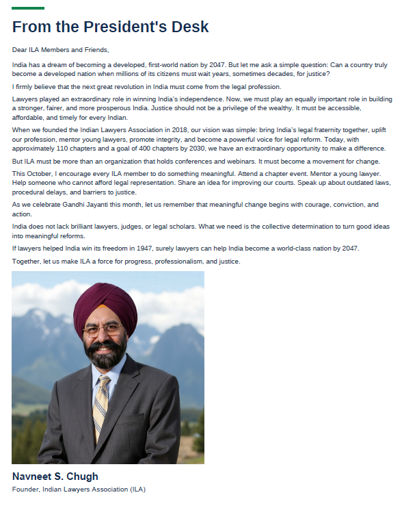 ILA Newsletter -Sep 2026